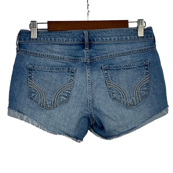 Hollister WOMEN'S SHORTS‎ CUFFED BOTTOM DENIM BLUE SIZE 5 - Picture 4 of 8